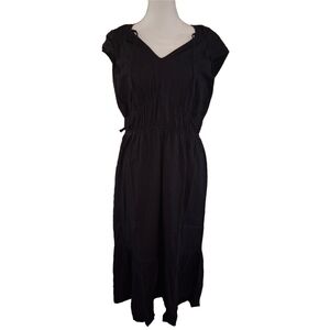 Time and Tru Black Midi Dress